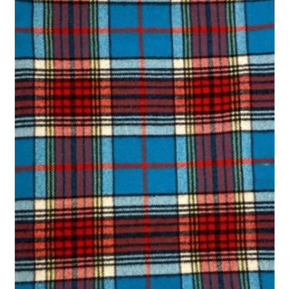 Vintage Horner 100% WOOL PLAID THROW Lap Blanket Stadium Cabin Fringe 52 x 50" - Picture 4 of 10